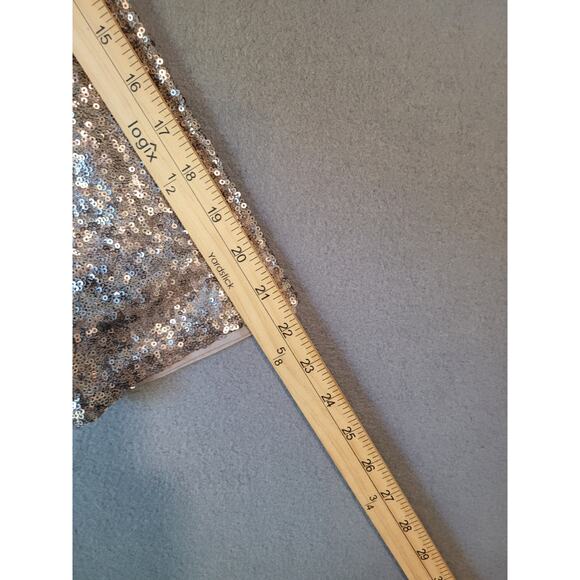 Chico’s Metallic Pewter Sequin Blazer Jacket NWT Size 2 Evening Sparkle - Picture 8 of 10